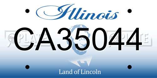CA35044 Illinois License Plate