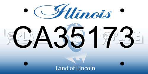 CA35173 Illinois License Plate