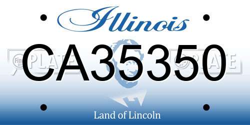 CA35350 Illinois License Plate