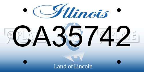 CA35742 Illinois License Plate