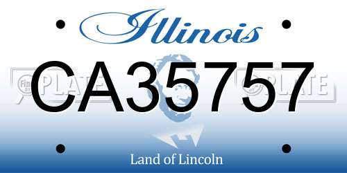 CA35757 Illinois License Plate