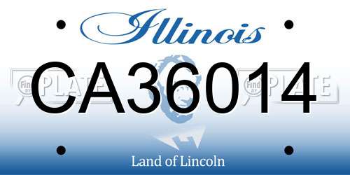 CA36014 Illinois License Plate