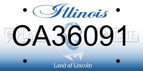 CA36091 Illinois License Plate
