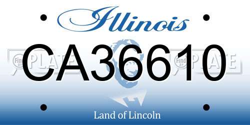 CA36610 Illinois License Plate
