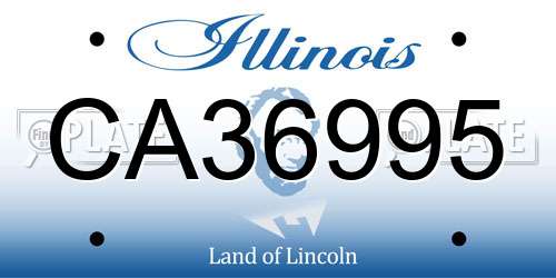 CA36995 Illinois License Plate