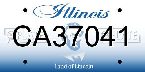 CA37041 Illinois License Plate