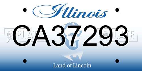 CA37293 Illinois License Plate