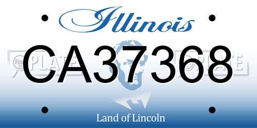 CA37368 Illinois License Plate