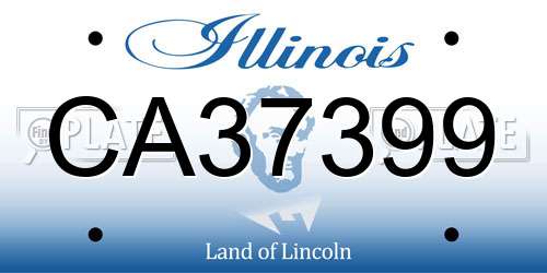 CA37399 Illinois License Plate