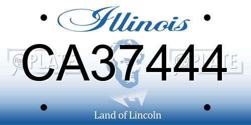 CA37444 Illinois License Plate