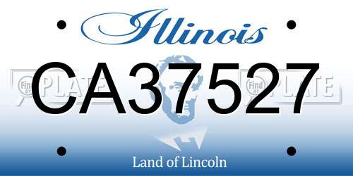 CA37527 Illinois License Plate