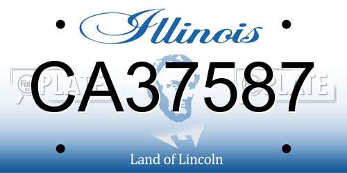 CA37587 Illinois License Plate