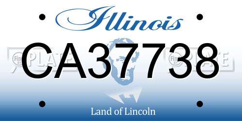 CA37738 Illinois License Plate