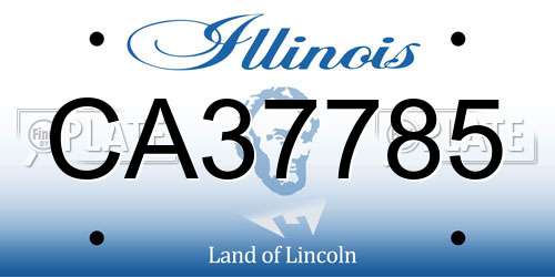 CA37785 Illinois License Plate