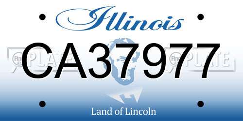 CA37977 Illinois License Plate
