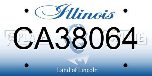 CA38064 Illinois License Plate