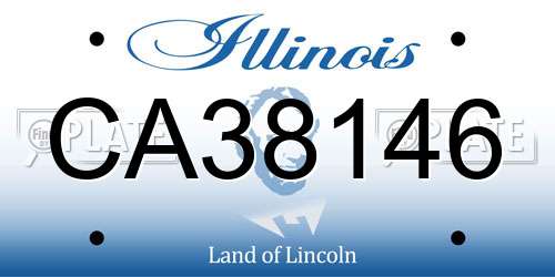 CA38146 Illinois License Plate