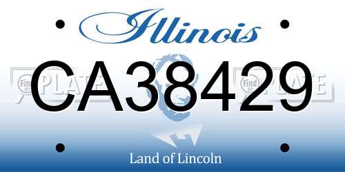 CA38429 Illinois License Plate