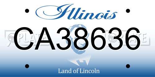 CA38636 Illinois License Plate