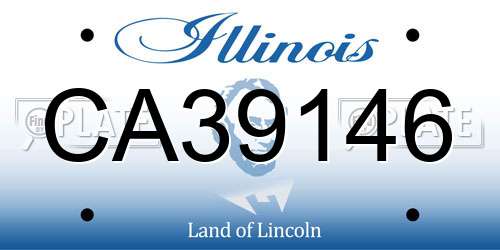 CA39146 Illinois License Plate