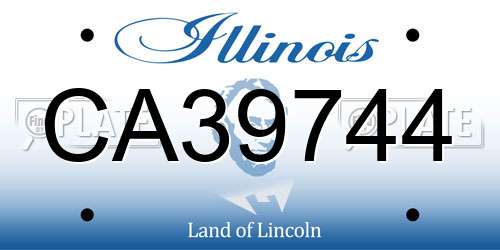CA39744 Illinois License Plate