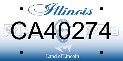 CA40274 Illinois License Plate