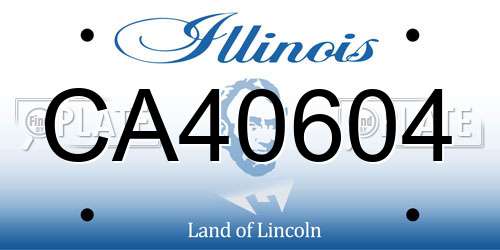CA40604 Illinois License Plate