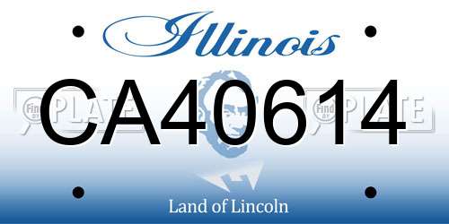 CA40614 Illinois License Plate