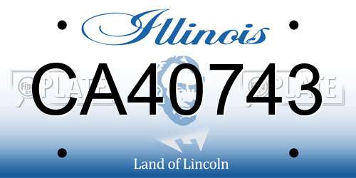 CA40743 Illinois License Plate