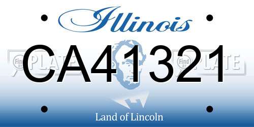 CA41321 Illinois License Plate