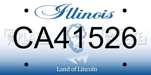CA41526 Illinois License Plate