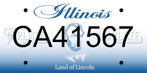 CA41567 Illinois License Plate