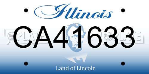 CA41633 Illinois License Plate