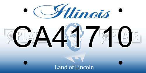 CA41710 Illinois License Plate