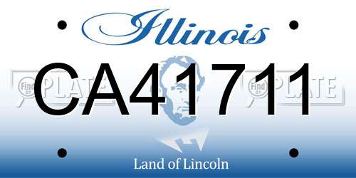 CA41711 Illinois License Plate