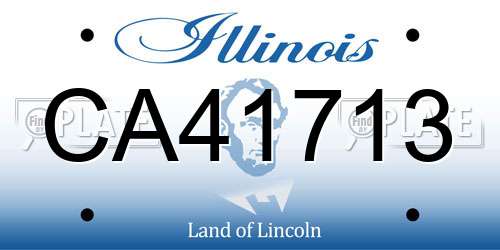 CA41713 Illinois License Plate