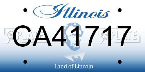 CA41717 Illinois License Plate
