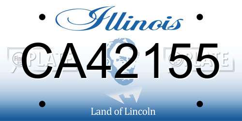 CA42155 Illinois License Plate