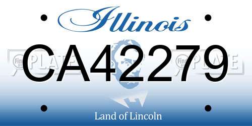 CA42279 Illinois License Plate
