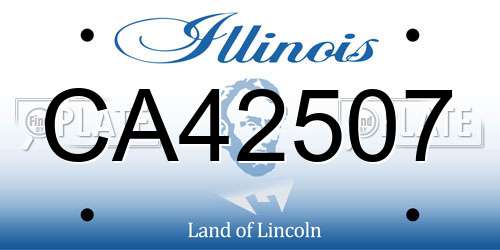 CA42507 Illinois License Plate