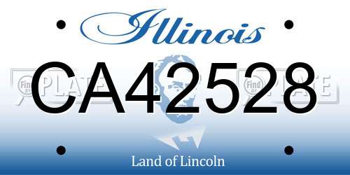 CA42528 Illinois License Plate