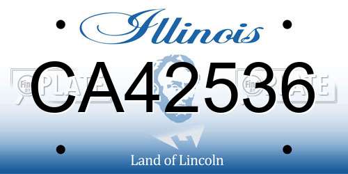 CA42536 Illinois License Plate