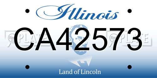 CA42573 Illinois License Plate