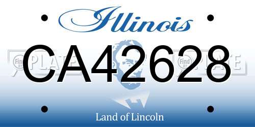 CA42628 Illinois License Plate