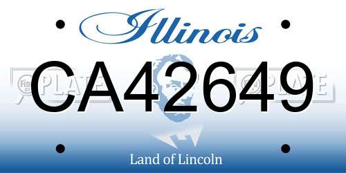 CA42649 Illinois License Plate