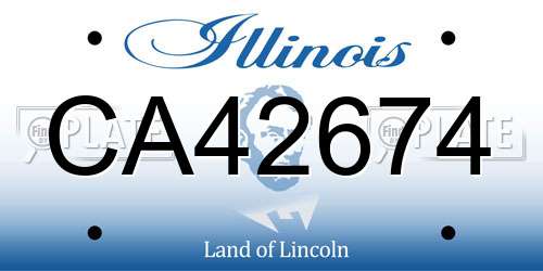 CA42674 Illinois License Plate