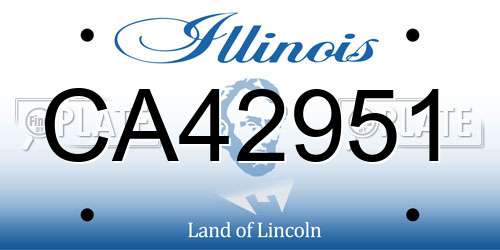 CA42951 Illinois License Plate