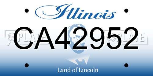CA42952 Illinois License Plate