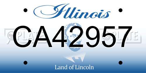 CA42957 Illinois License Plate