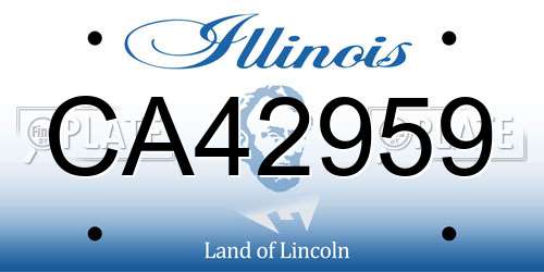 CA42959 Illinois License Plate